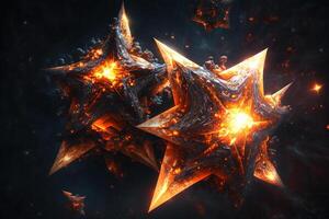 nascent pulsating burn star in space illustration photo