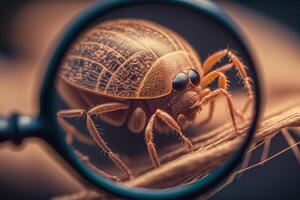 tick under magnifying glass photo