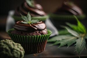 cannabis chocolate muffin cupcake photo