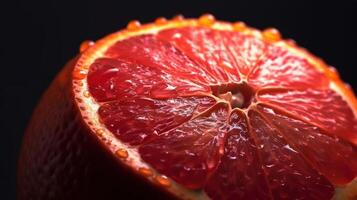 juicy red grapefruit fruit closeup photo