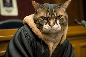 court cat in the courtroom photo