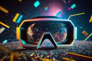 futuristic virtual reality vr glasses illustration photo