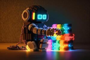 neural network trains robots for new tasks illustration photo