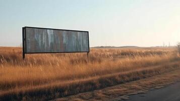 empty billboard along the road photo