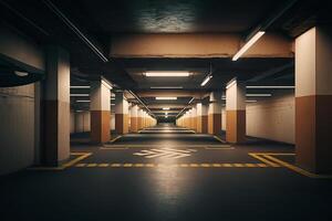 empty underground parking photo