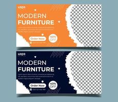 Set of Furniture Sale banners with standard web sizes. Business banners template with place for images. Vertical, Horizontal and Rectangle Banners design for ad, flyer, poster, social media. vector