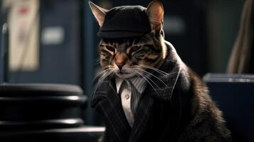 gangster mafia cat photo