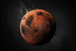 red planet mars in space photo