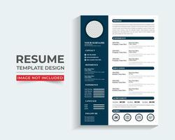 Vector unique and modern resume or cv template