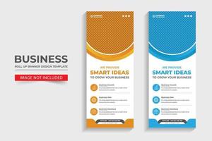 Business roll up standee banner design template vector