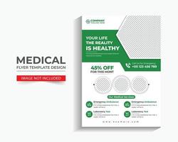 Medical and healthcare flyer templates vector