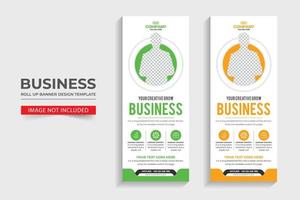 Business roll up banner template design vector