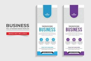 Creative business agency roll up banner design or stand banner template vector