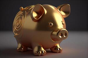 pig golden piggy bank illustration photo