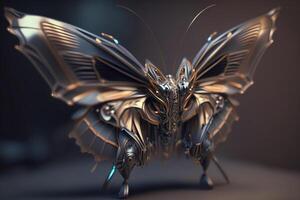 futuristic robotic butterfly insect photo