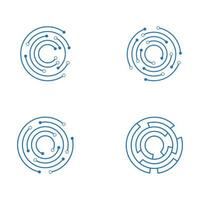 Circle techno vector icon design