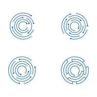 Circle techno vector icon design