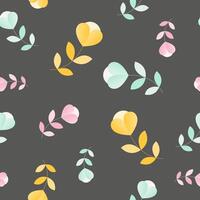 cute print or pattern with spring colors on a dark background vector