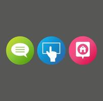 icons and shortcuts for social networks and media vector