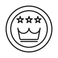 Premium Badge Icon, Medal Icon Vector, Winner Badge, Best Quality, Number One, Monarchy, Sports and Competition Badge, VIP Symbol Retro and Vintage Banner Design vector