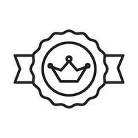 Premium Badge Icon, Medal Icon Vector, Winner Badge, Best Quality, Number One, Monarchy, Sports and Competition Badge, VIP Symbol Retro and Vintage Banner Design vector