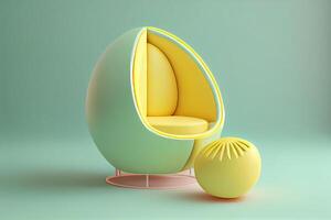 designer soft armchair stylish limon illustration photo