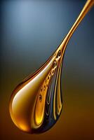dorado soltar canabis cbd petróleo de cerca ilustración generativo ai foto