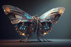 futuristic robotic butterfly insect photo