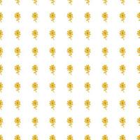 Chamomile flower seamless pattern in naive art style. Cute little daisy floral ornament wallpaper. vector