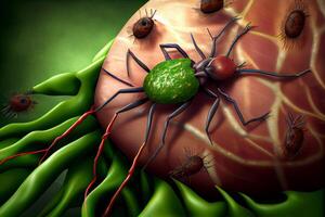 lyme disease tick borne virus infection illustration photo