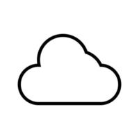 nube vector aislado línea icono. eso lata ser usado para sitios, clima pronósticos, artículos, libros, interfaces y varios diseño