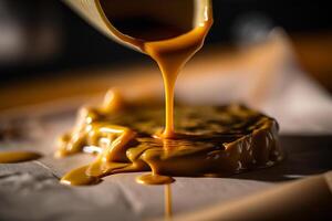 flowing golden drops cannabis wax extract, thc live resin photo