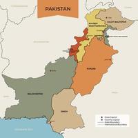 mapa de pakistán vector