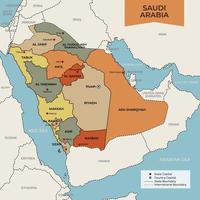 Map of Saudi Arabia vector