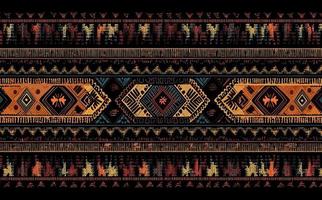 étnico resumen ikat modelo. sin costura modelo en tribal, gente bordado, mexicano estilo. azteca geométrico Arte ornamento diseño de impresión para alfombra, fondo de pantalla, ropa, envase, tela, cubrir, textil vector