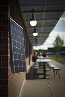 school using solar panels. photo