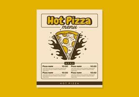 Flyer menu design for a pizza shop vector