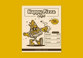 volantes menú diseño para un Pizza tienda vector