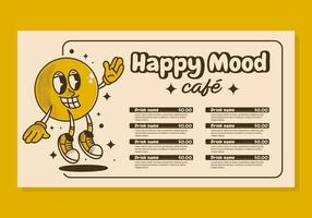 Flyer menu design for a cafe shop vector