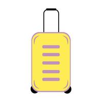 Abstract Travel suitcase on wheels in trendy bright shades. Happy World tourism day. Customs day vector