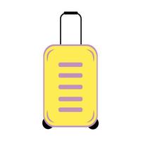 Abstract Travel suitcase on wheels in trendy bright shades. Happy World tourism day. Customs day vector