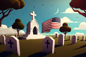 Memorial Day National Holiday illustration. photo