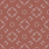 Damask pattern tile shape, seamless. vector