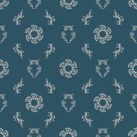 Vector seamless pattern with decorative climbing flowers.