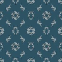 Vector seamless pattern with decorative climbing flowers.