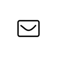 Mail inbox app Vector Icon, Outline style, isolated on white Background.