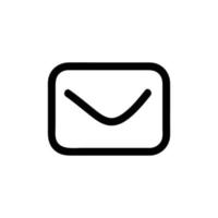 Mail inbox app Vector Icon, Outline style, isolated on white Background.