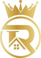 Modern R real estate logo vector