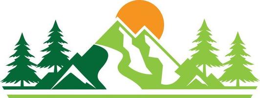 Mountain logo design vector