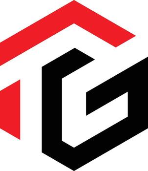 Creative TG monogram vector